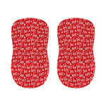 Christmas Santa Laugh Pattern Print Bar Stool Covers