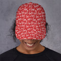 Christmas Santa Laugh Pattern Print Baseball Cap