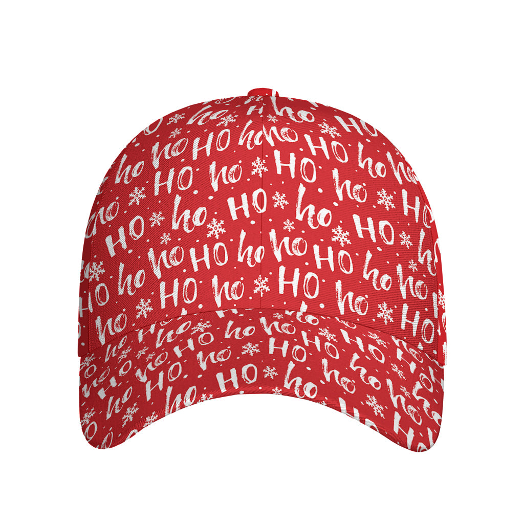 Christmas Santa Laugh Pattern Print Baseball Cap