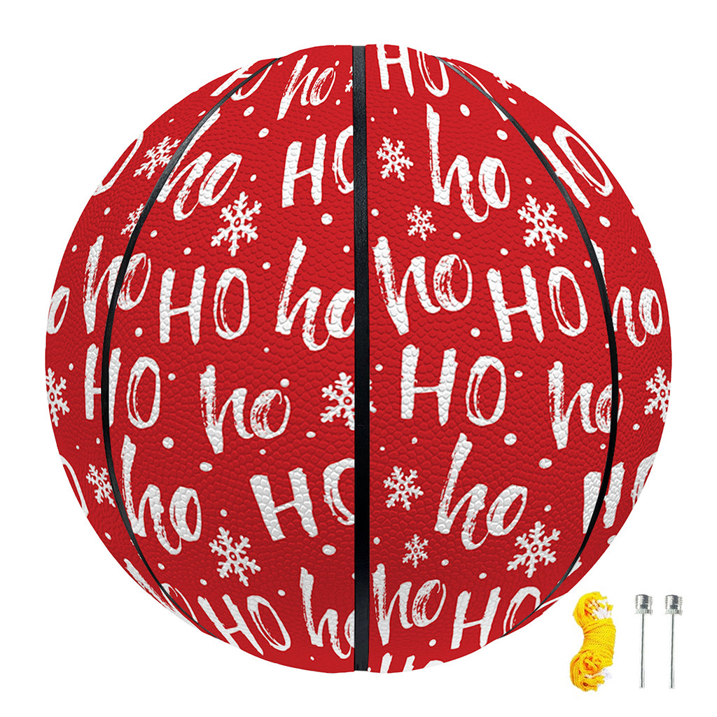 Christmas Santa Laugh Pattern Print Basketball