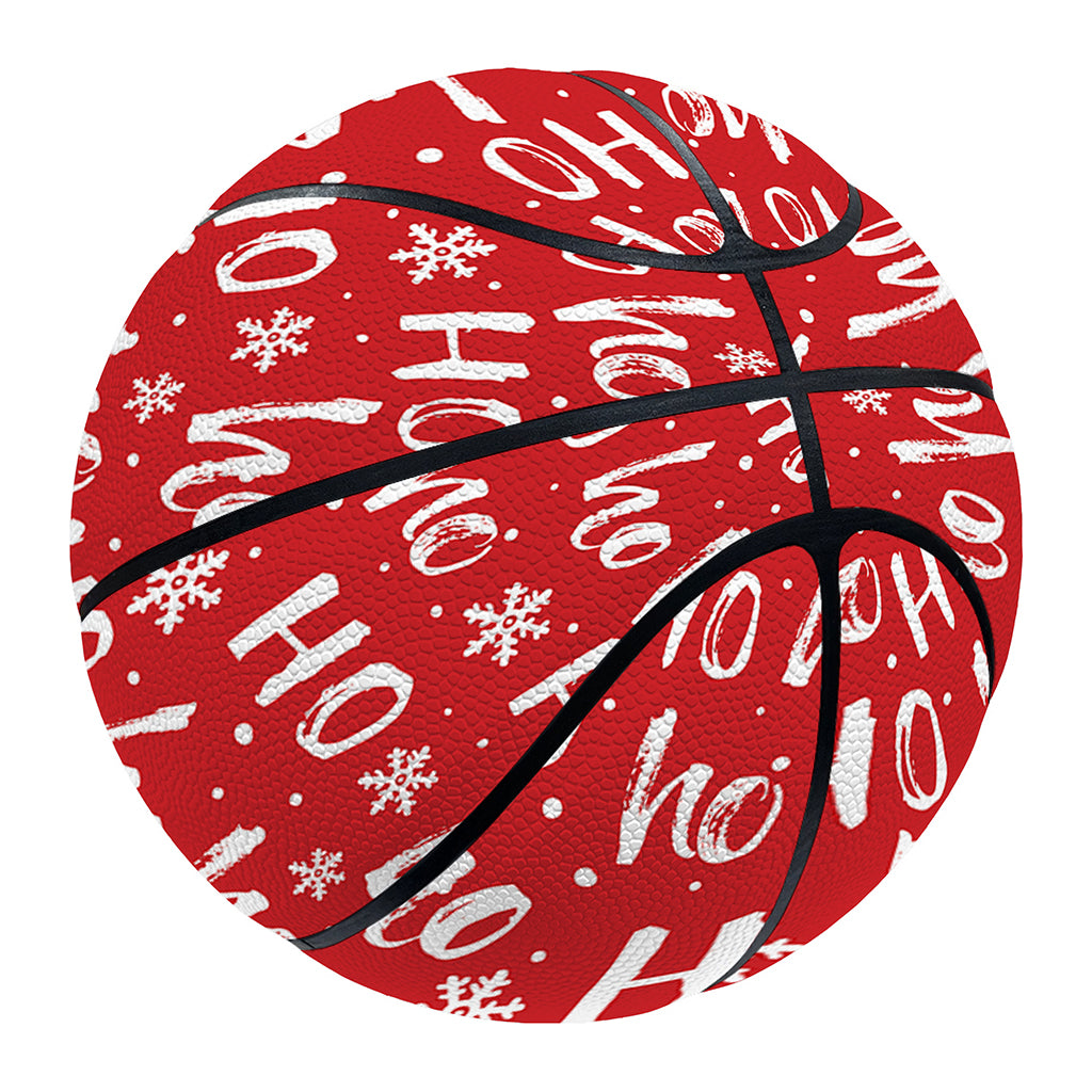 Christmas Santa Laugh Pattern Print Basketball