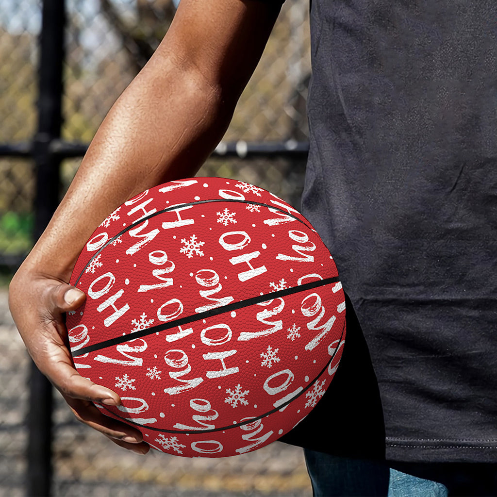 Christmas Santa Laugh Pattern Print Basketball
