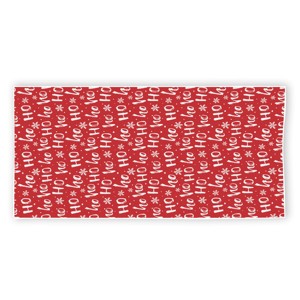 Christmas Santa Laugh Pattern Print Beach Towel