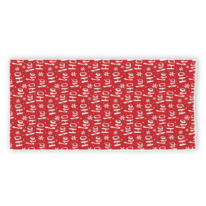Christmas Santa Laugh Pattern Print Beach Towel