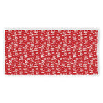 Christmas Santa Laugh Pattern Print Beach Towel