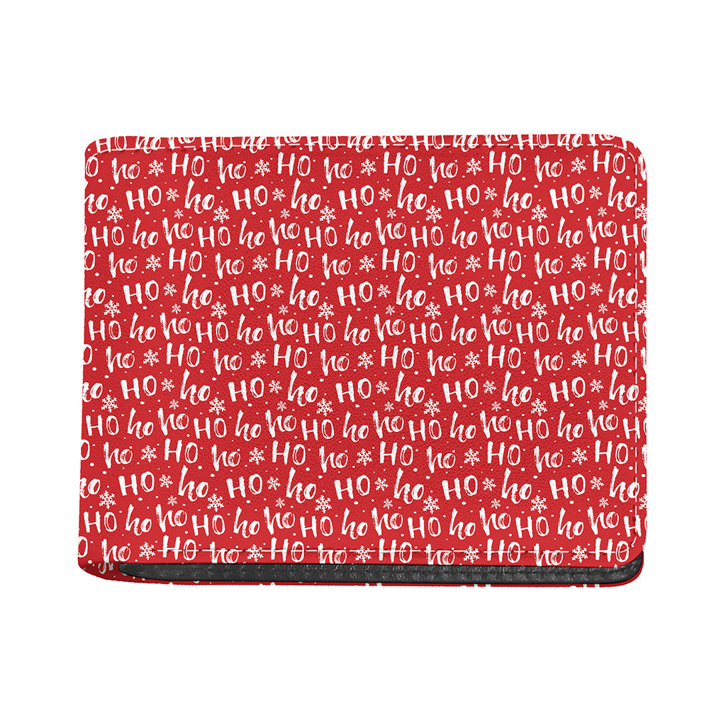 Christmas Santa Laugh Pattern Print Bifold Wallet
