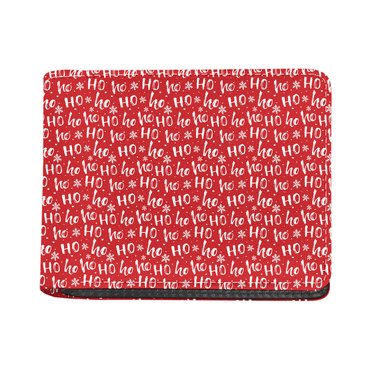 Christmas Santa Laugh Pattern Print Bifold Wallet