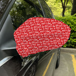 Christmas Santa Laugh Pattern Print Car Side Mirror Covers