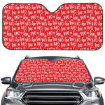 Christmas Santa Laugh Pattern Print Car Windshield Sun Shade