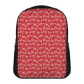 Christmas Santa Laugh Pattern Print Casual Backpack