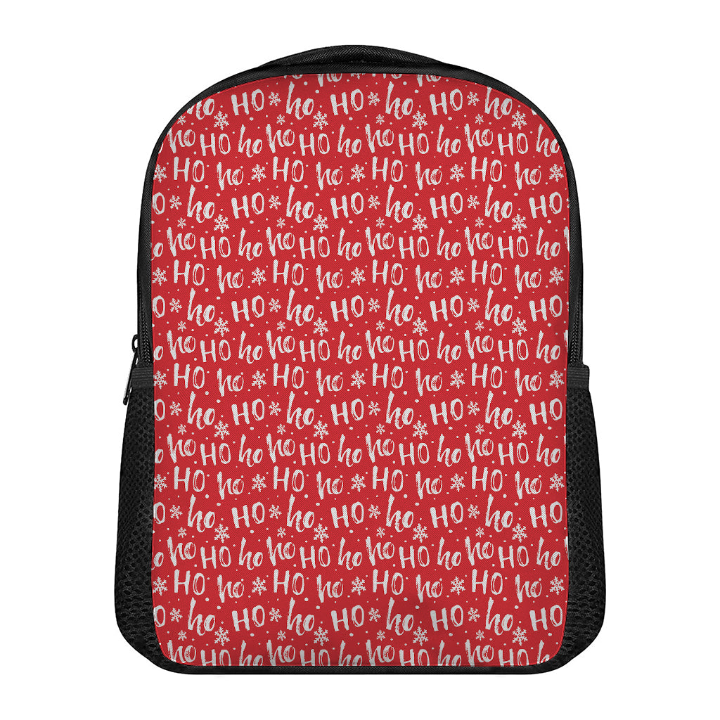 Christmas Santa Laugh Pattern Print Casual Backpack
