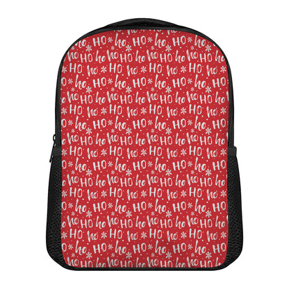 Christmas Santa Laugh Pattern Print Casual Backpack