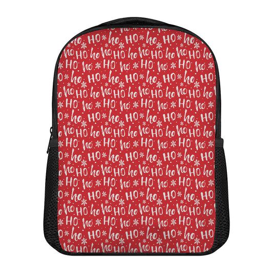 Christmas Santa Laugh Pattern Print Casual Backpack