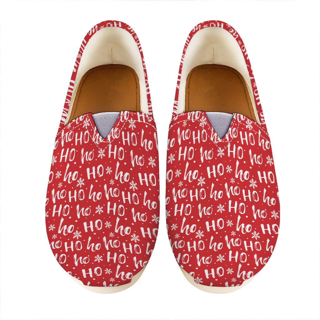 Christmas Santa Laugh Pattern Print Casual Shoes