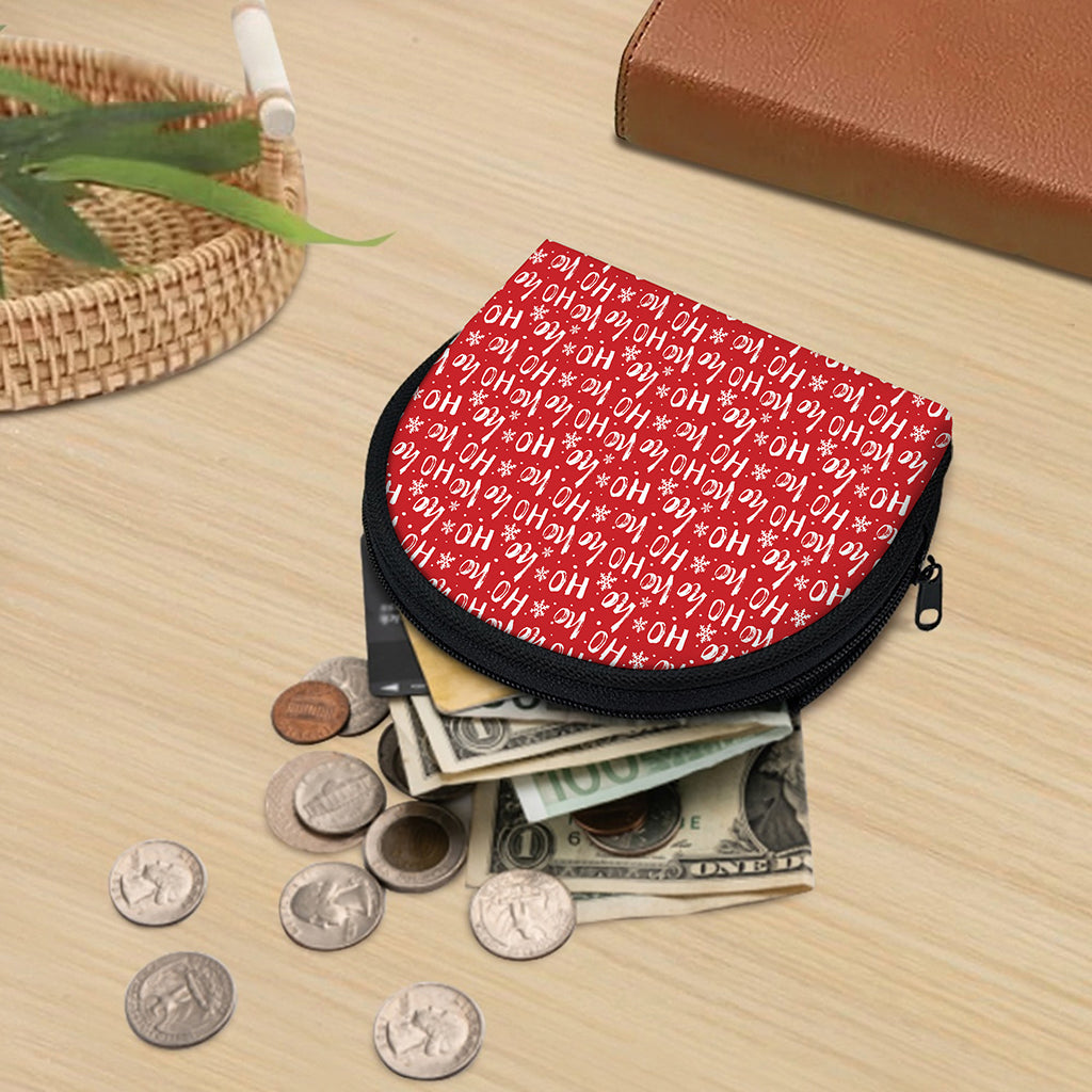 Christmas Santa Laugh Pattern Print Coin Purse