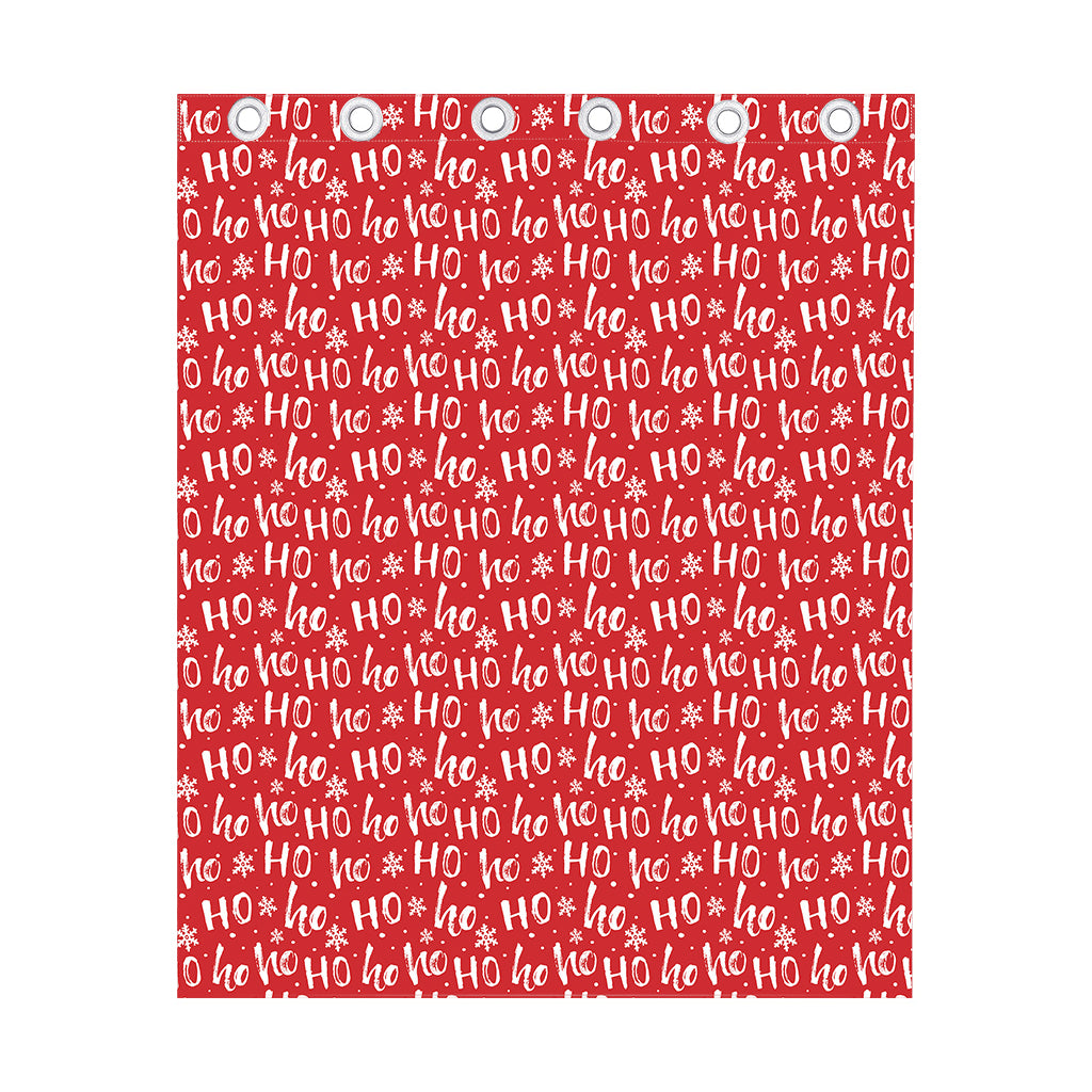 Christmas Santa Laugh Pattern Print Curtain