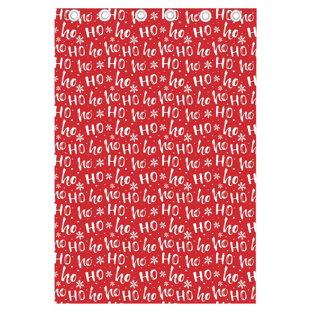 Christmas Santa Laugh Pattern Print Curtain