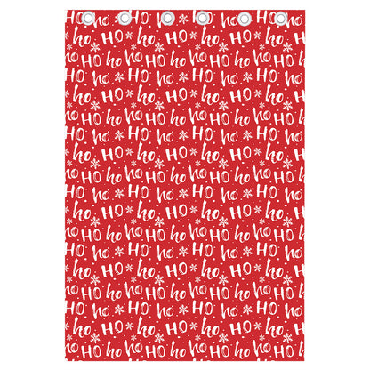 Christmas Santa Laugh Pattern Print Curtain