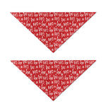 Christmas Santa Laugh Pattern Print Dog Bandana