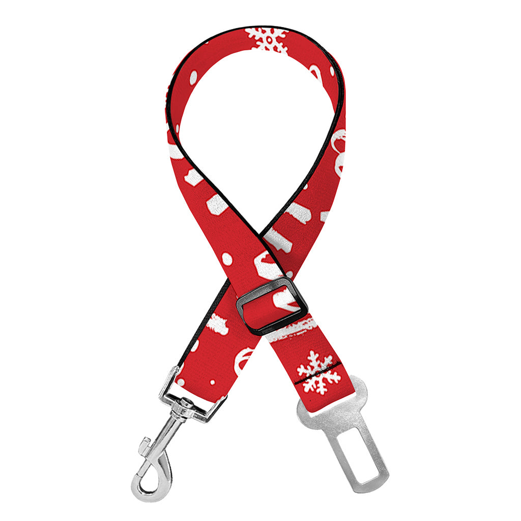 Christmas Santa Laugh Pattern Print Dog Seat Belt