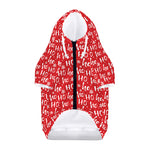 Christmas Santa Laugh Pattern Print Dog Zip Up Hoodie