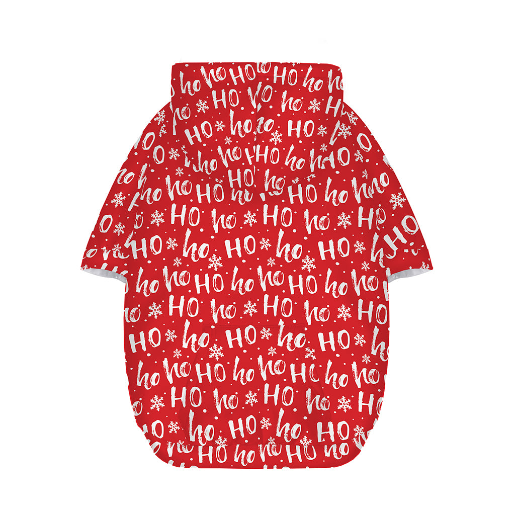 Christmas Santa Laugh Pattern Print Dog Zip Up Hoodie
