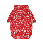 Christmas Santa Laugh Pattern Print Dog Zip Up Hoodie