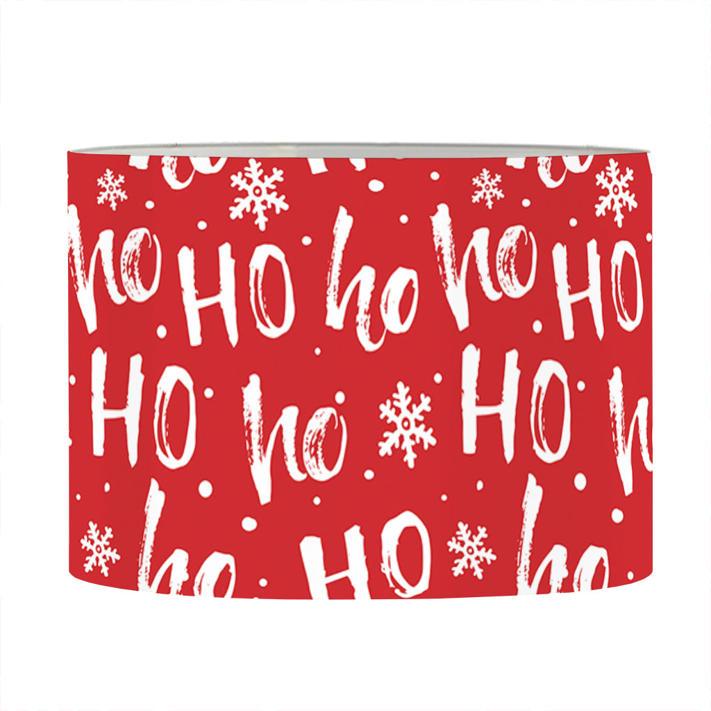 Christmas Santa Laugh Pattern Print Drum Lamp Shade