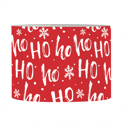 Christmas Santa Laugh Pattern Print Drum Lamp Shade