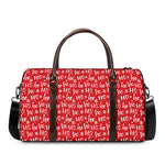 Christmas Santa Laugh Pattern Print Duffle Bag