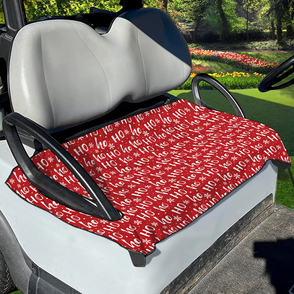 Christmas Santa Laugh Pattern Print Golf Cart Seat Cover