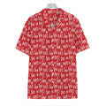 Christmas Santa Laugh Pattern Print Hawaiian Shirt