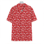 Christmas Santa Laugh Pattern Print Hawaiian Shirt