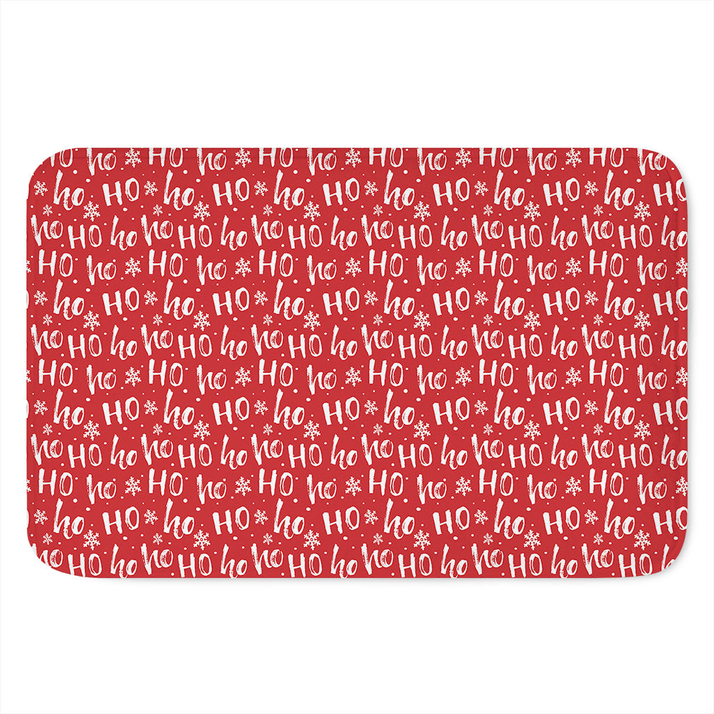 Christmas Santa Laugh Pattern Print Indoor Door Mat