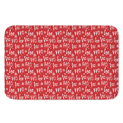 Christmas Santa Laugh Pattern Print Indoor Door Mat