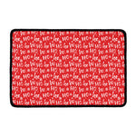 Christmas Santa Laugh Pattern Print Kitchen Mat