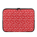 Christmas Santa Laugh Pattern Print Laptop Sleeve