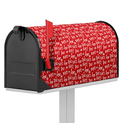 Christmas Santa Laugh Pattern Print Mailbox Cover