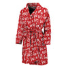 Christmas Santa Laugh Pattern Print Men's Bathrobe