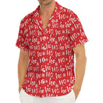 Christmas Santa Laugh Pattern Print Men's Deep V-Neck Shirt
