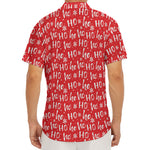 Christmas Santa Laugh Pattern Print Men's Deep V-Neck Shirt