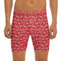 Christmas Santa Laugh Pattern Print Men's Long Boxer Briefs
