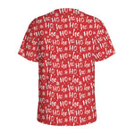Christmas Santa Laugh Pattern Print Men's Sports T-Shirt