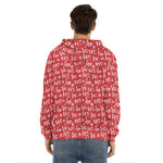 Christmas Santa Laugh Pattern Print Men's Velvet Pullover Hoodie