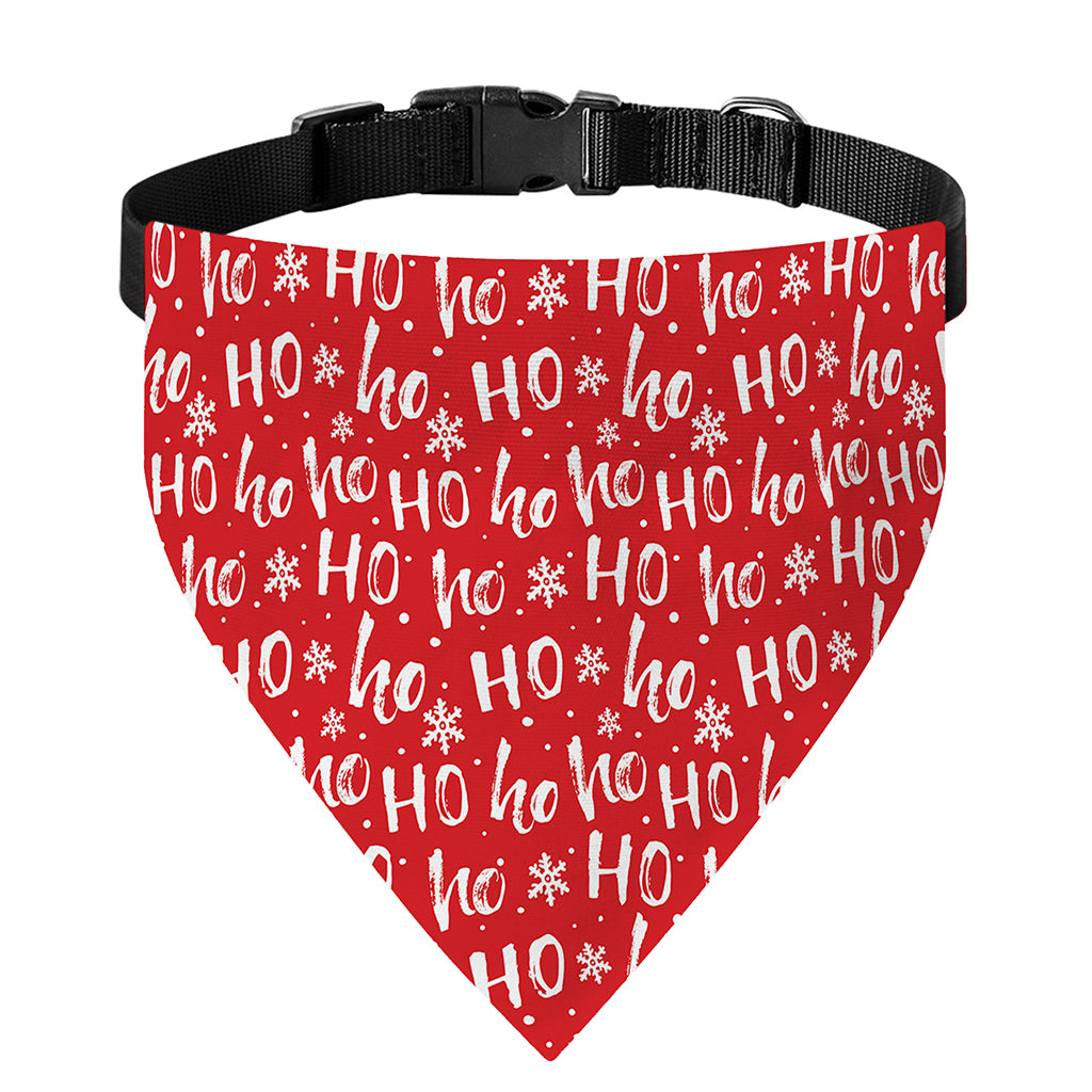 Christmas Santa Laugh Pattern Print Over The Collar Dog Bandana