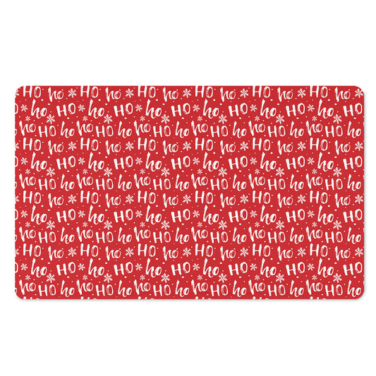 Christmas Santa Laugh Pattern Print Polyester Doormat