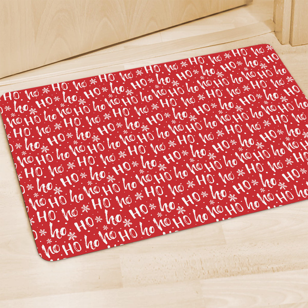 Christmas Santa Laugh Pattern Print Polyester Doormat
