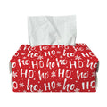Christmas Santa Laugh Pattern Print Rectangle Tissue Box Cover