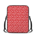 Christmas Santa Laugh Pattern Print Rectangular Crossbody Bag