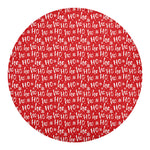 Christmas Santa Laugh Pattern Print Round Blanket